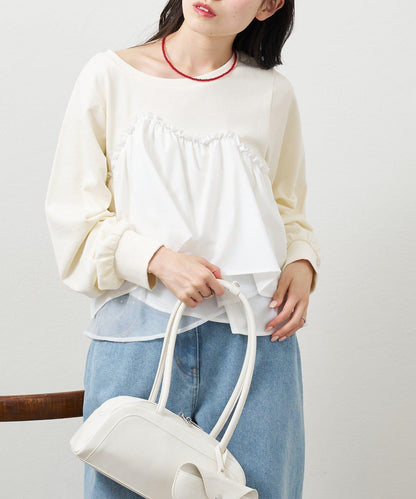 背心拼接設計衛衣