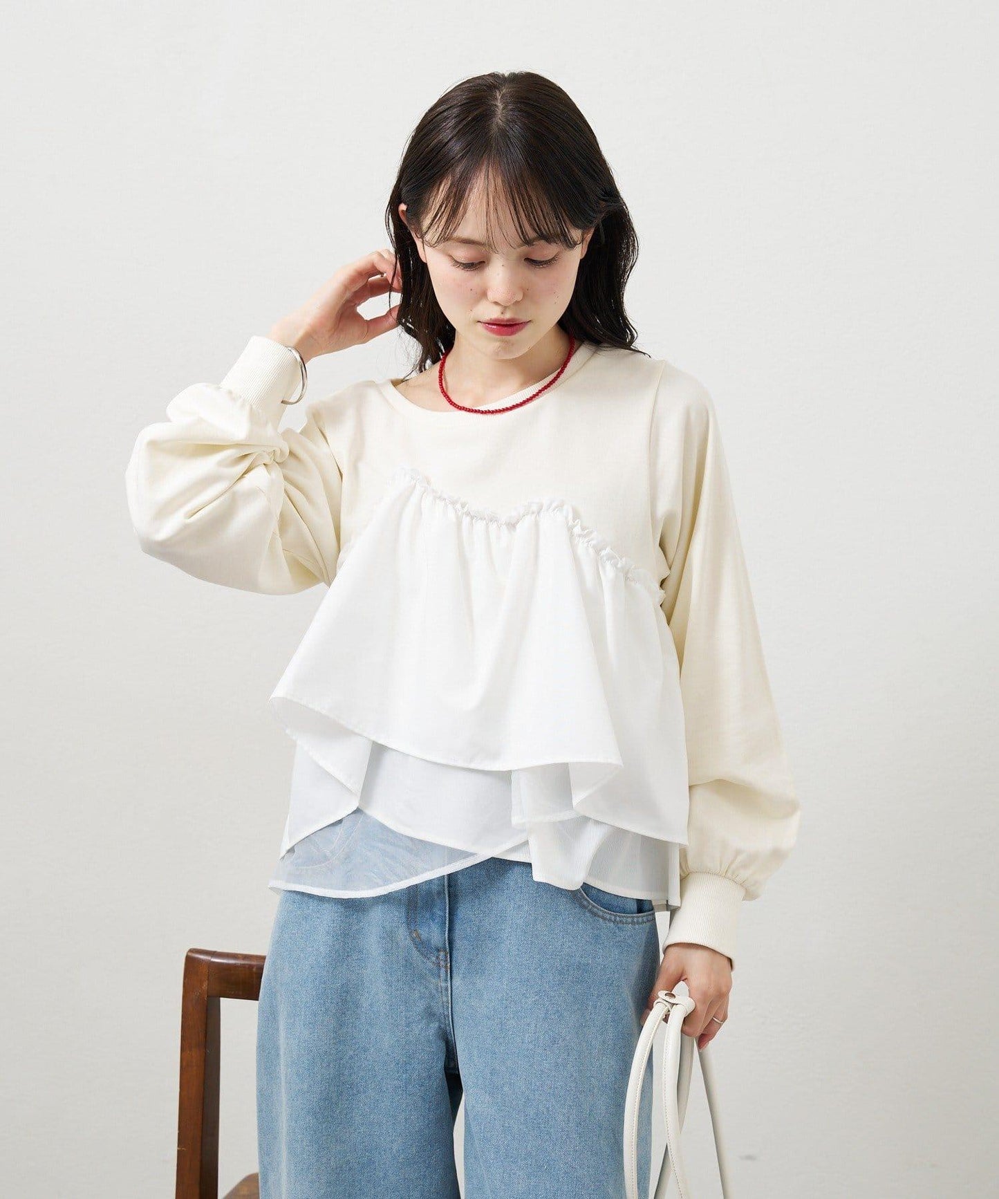 背心拼接設計衛衣