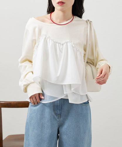 背心拼接設計衛衣