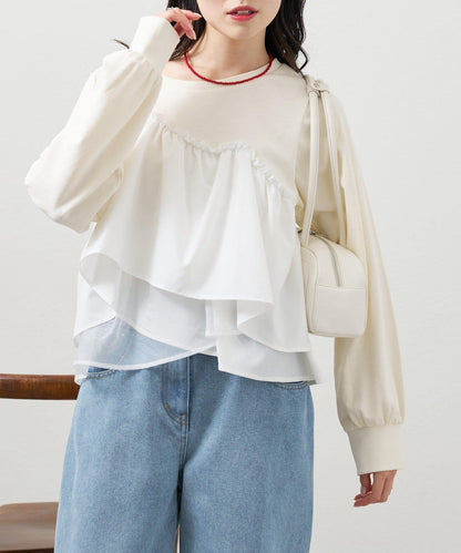 背心拼接設計衛衣