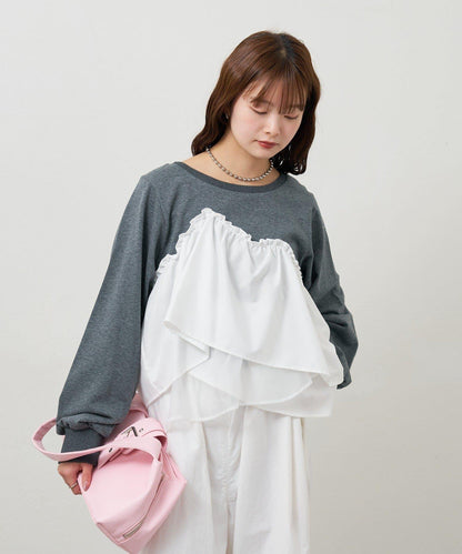 背心拼接設計衛衣