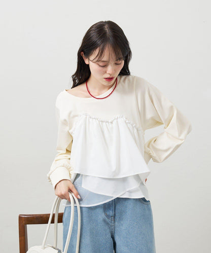 背心拼接設計衛衣