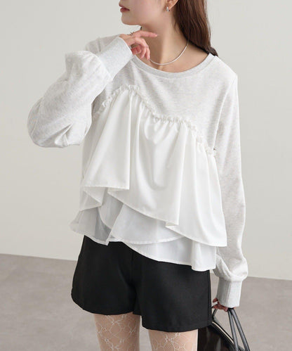 背心拼接設計衛衣