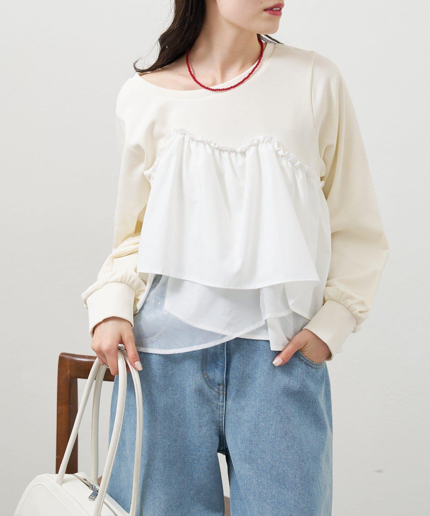 背心拼接設計衛衣