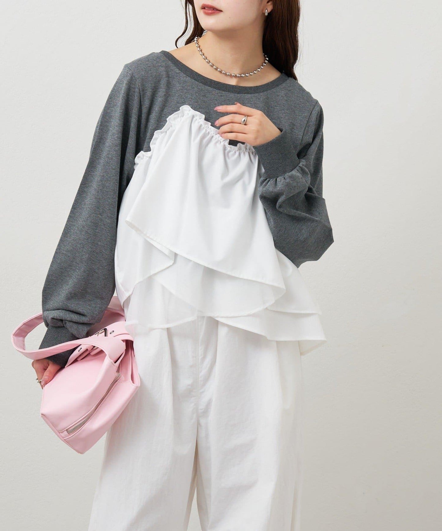 背心拼接設計衛衣