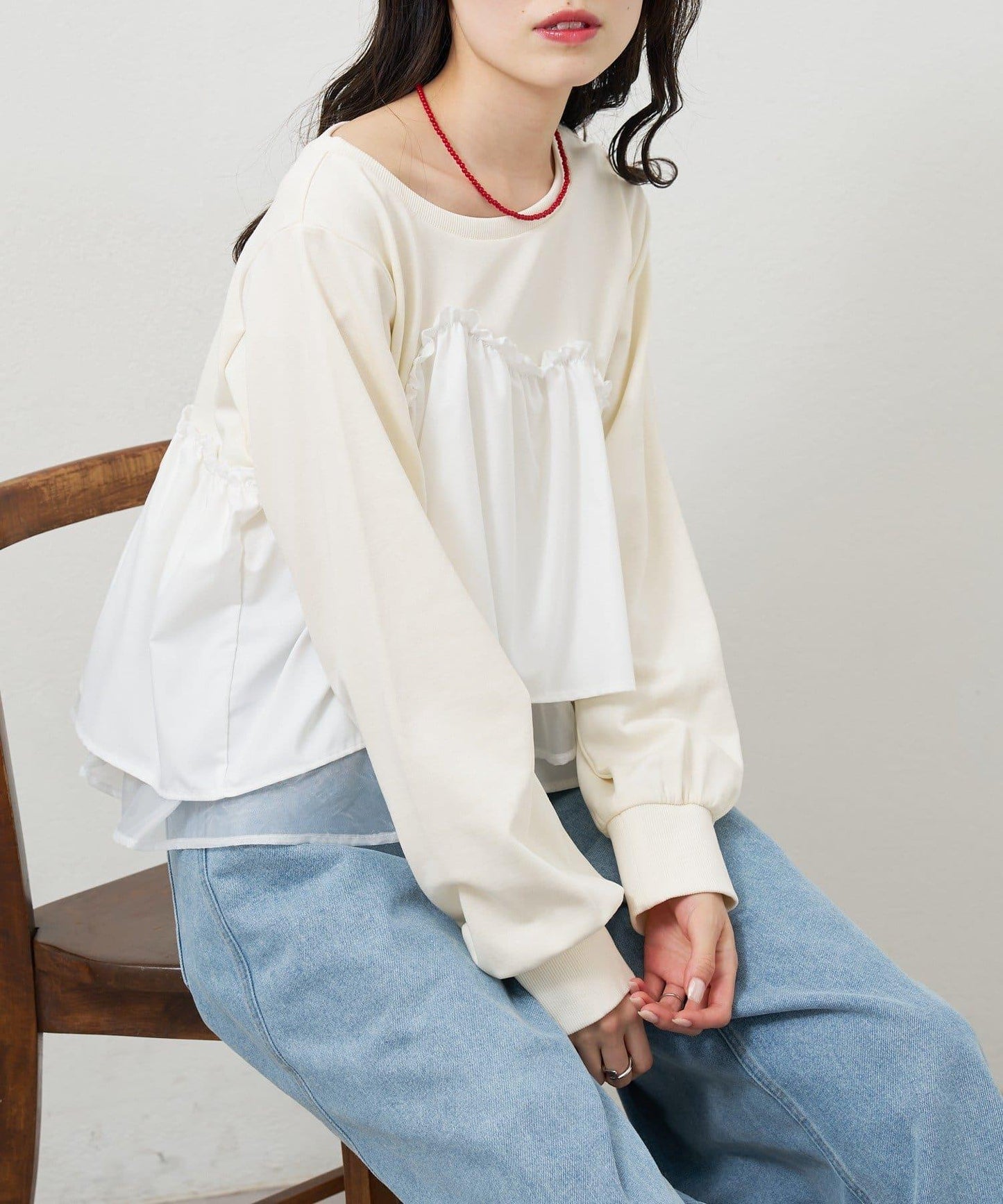 背心拼接設計衛衣