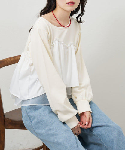 背心拼接設計衛衣