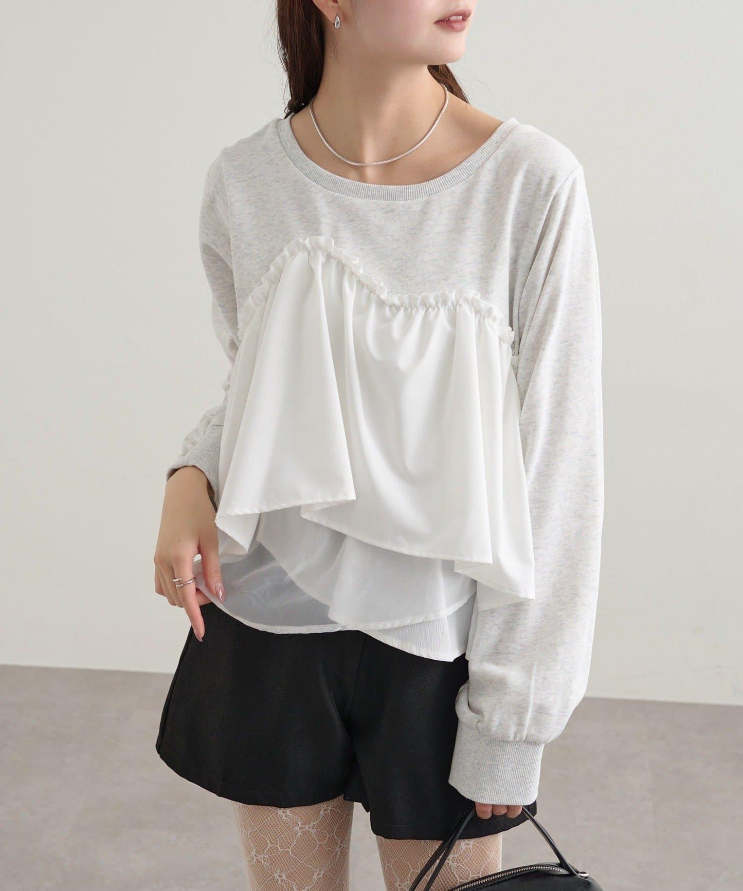 背心拼接設計衛衣