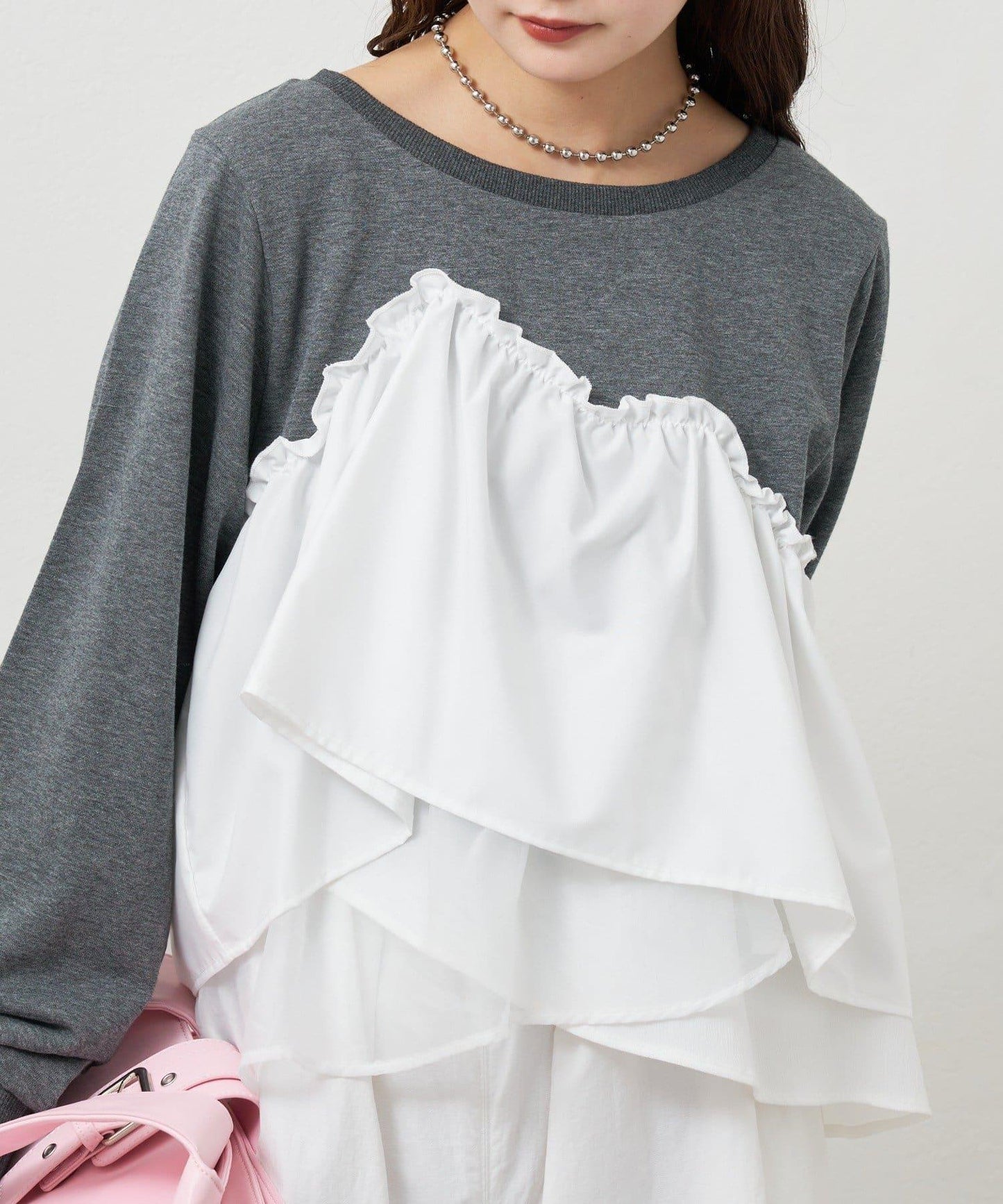 背心拼接設計衛衣