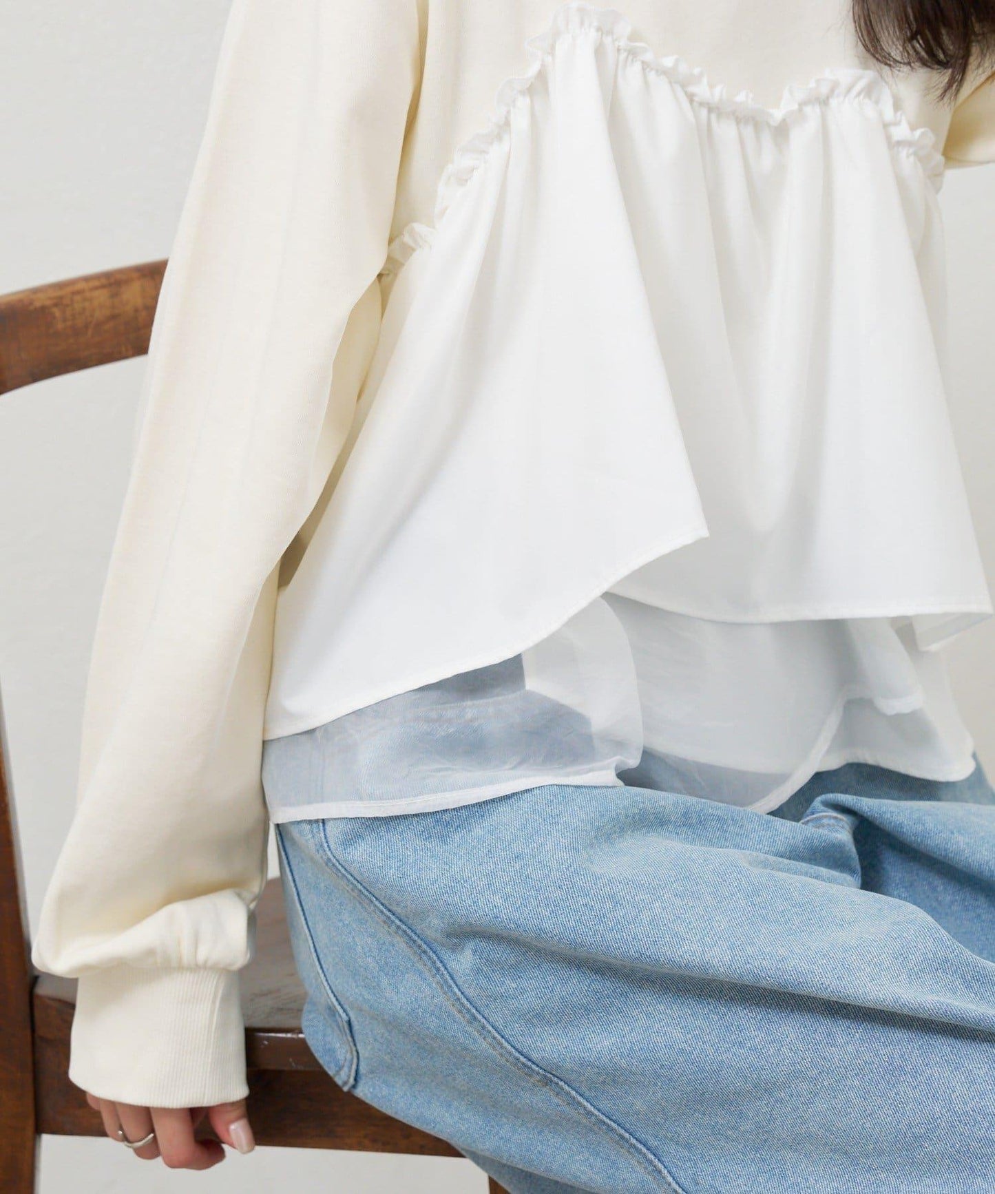 背心拼接設計衛衣