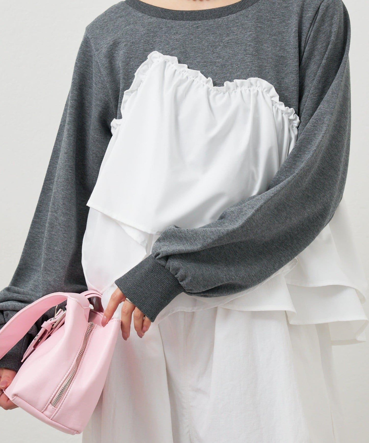 背心拼接設計衛衣