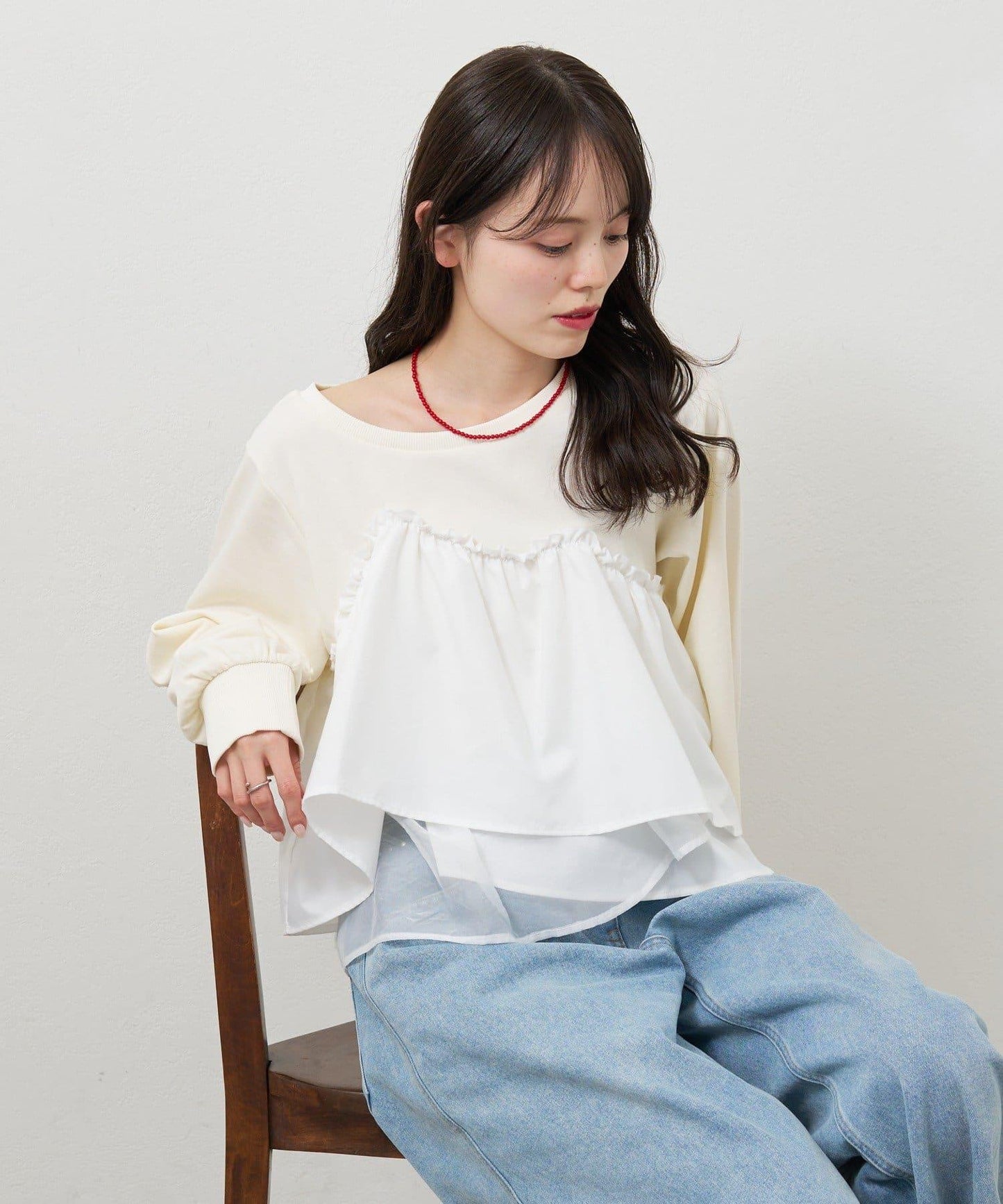 背心拼接設計衛衣