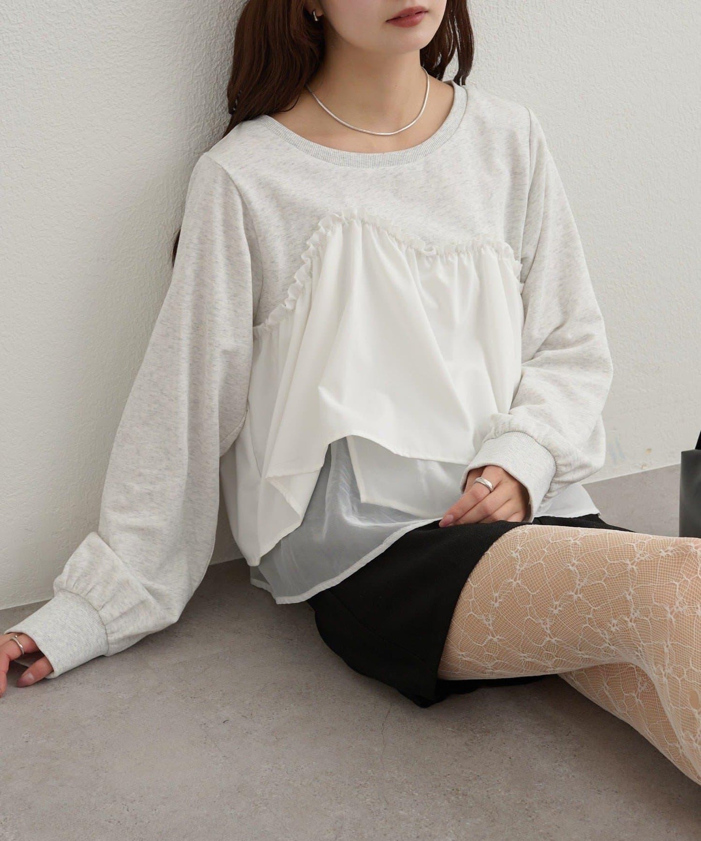 背心拼接設計衛衣