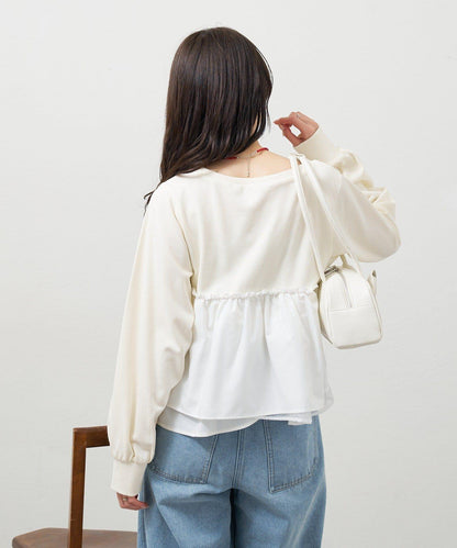 背心拼接設計衛衣