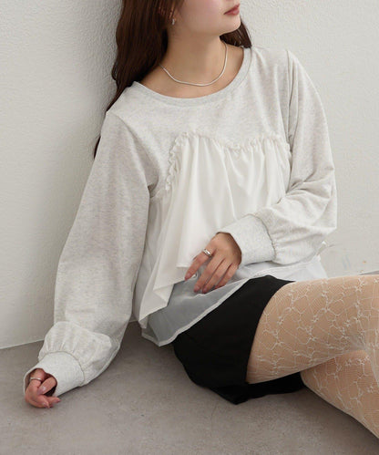 背心拼接設計衛衣