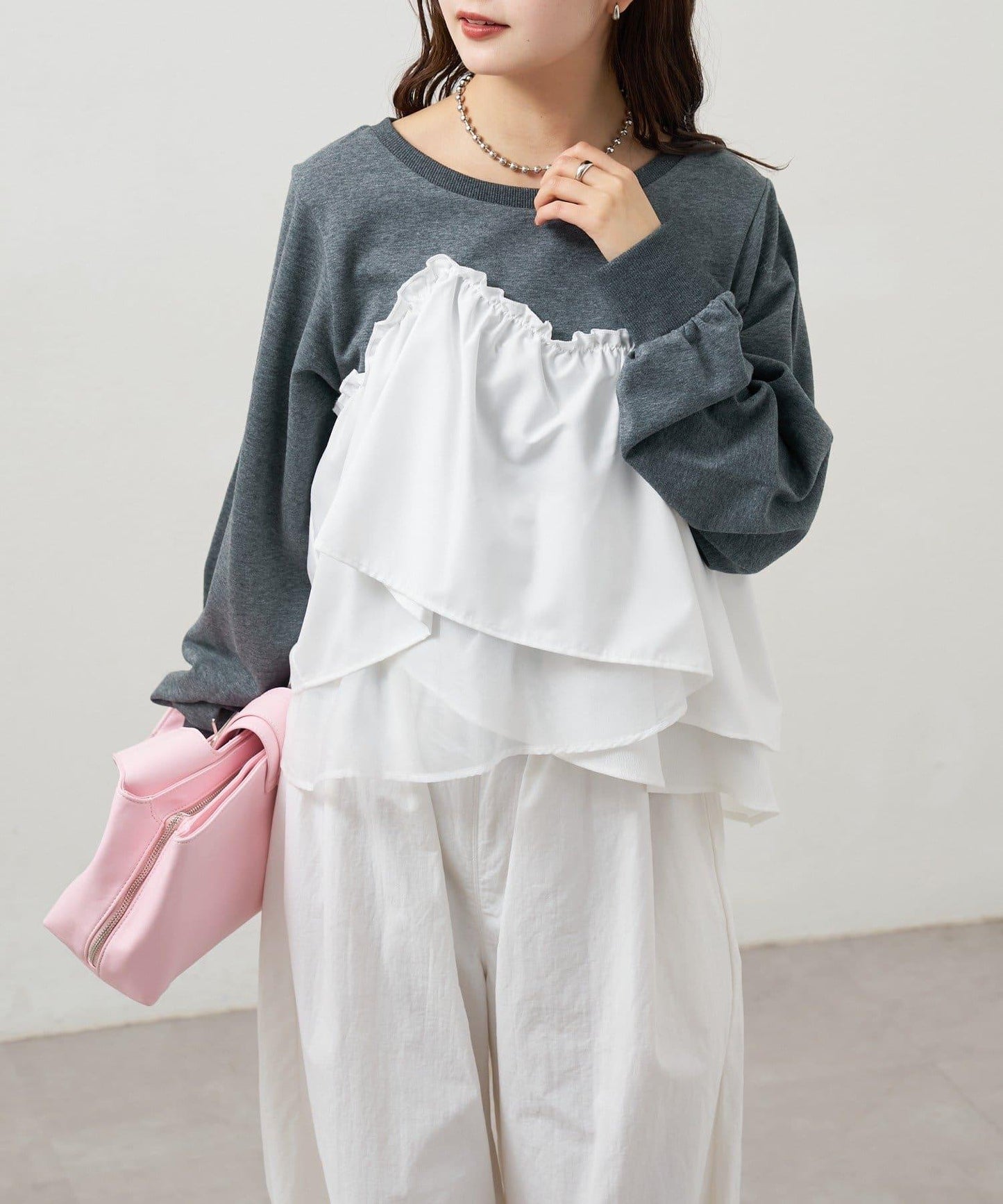 背心拼接設計衛衣