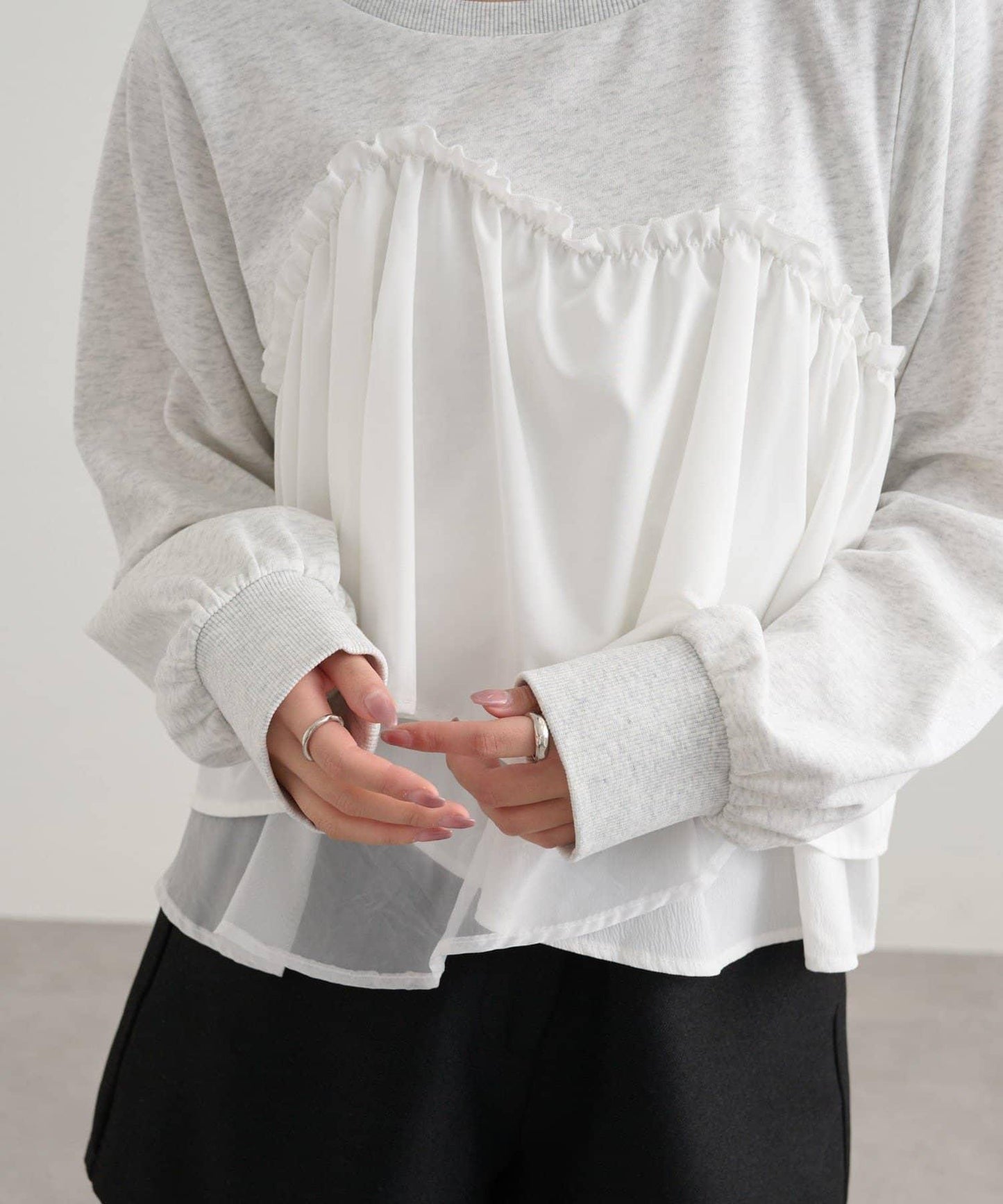 背心拼接設計衛衣