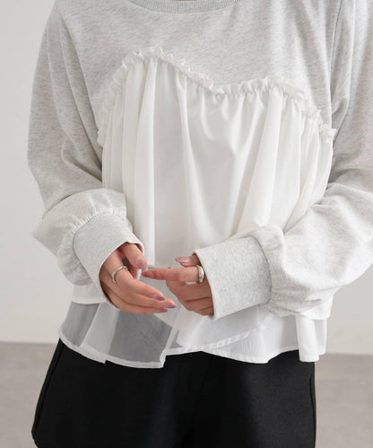 背心拼接設計衛衣