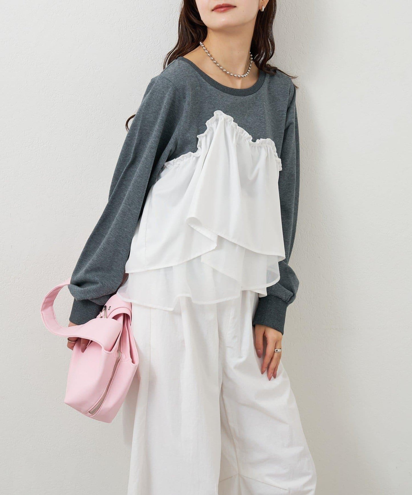 背心拼接設計衛衣