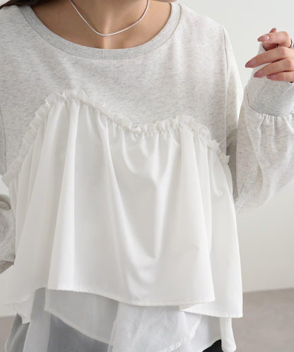 背心拼接設計衛衣