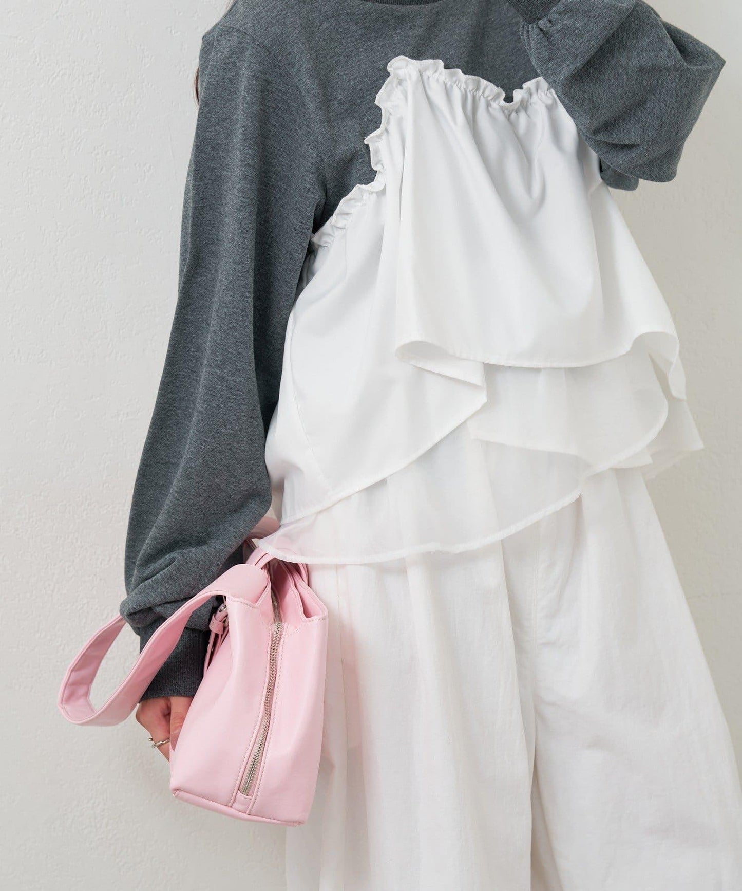 背心拼接設計衛衣