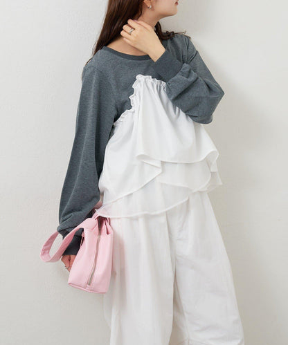 背心拼接設計衛衣