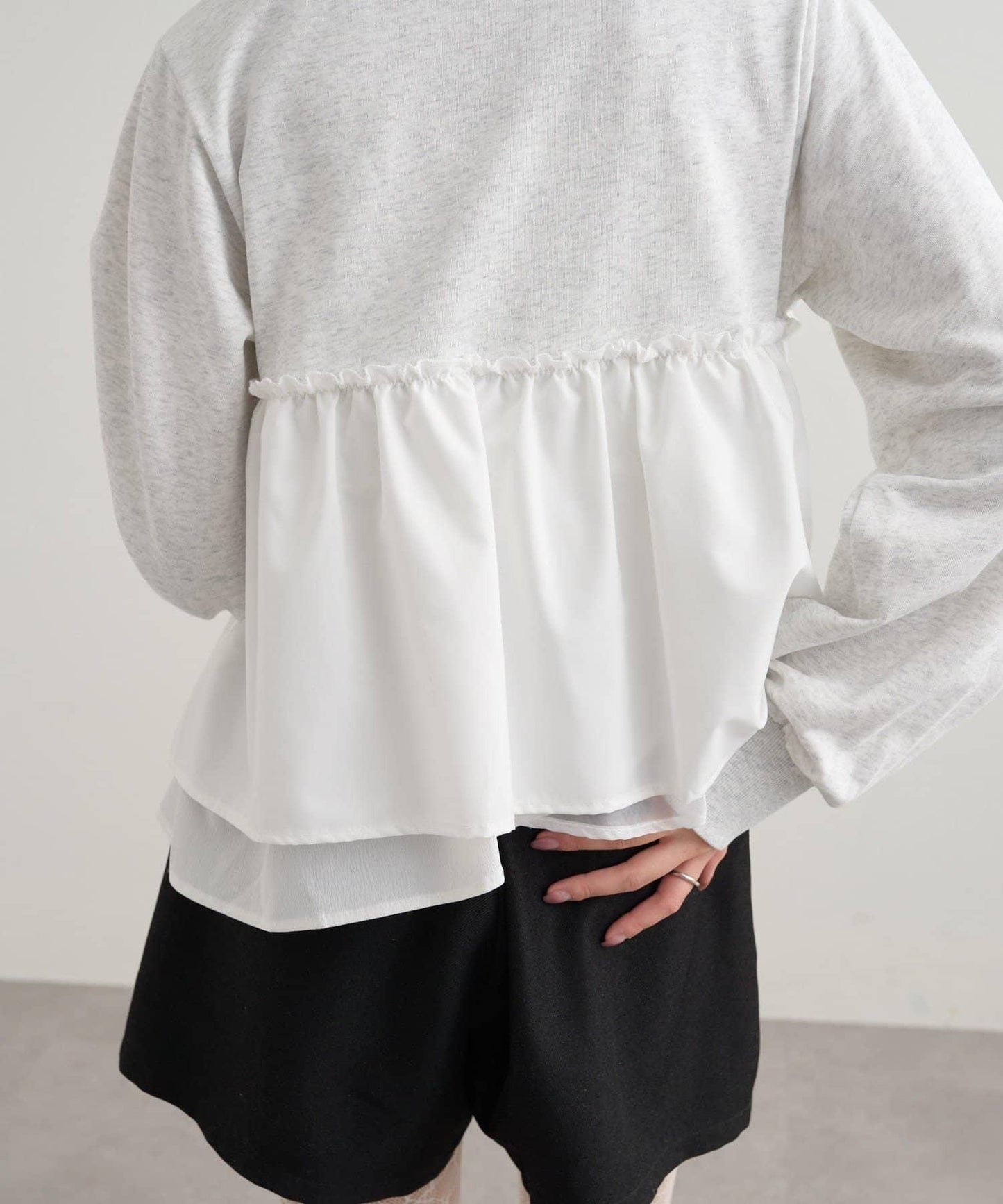 背心拼接設計衛衣