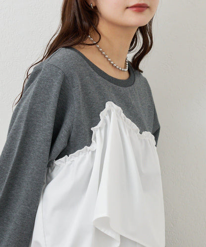 背心拼接設計衛衣