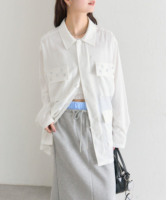 口袋珠飾工裝連體服