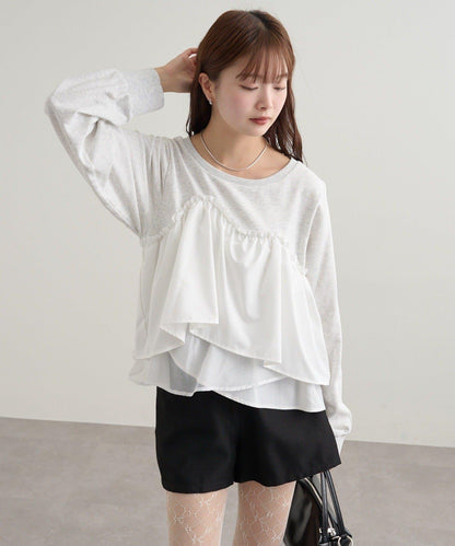 背心拼接設計衛衣