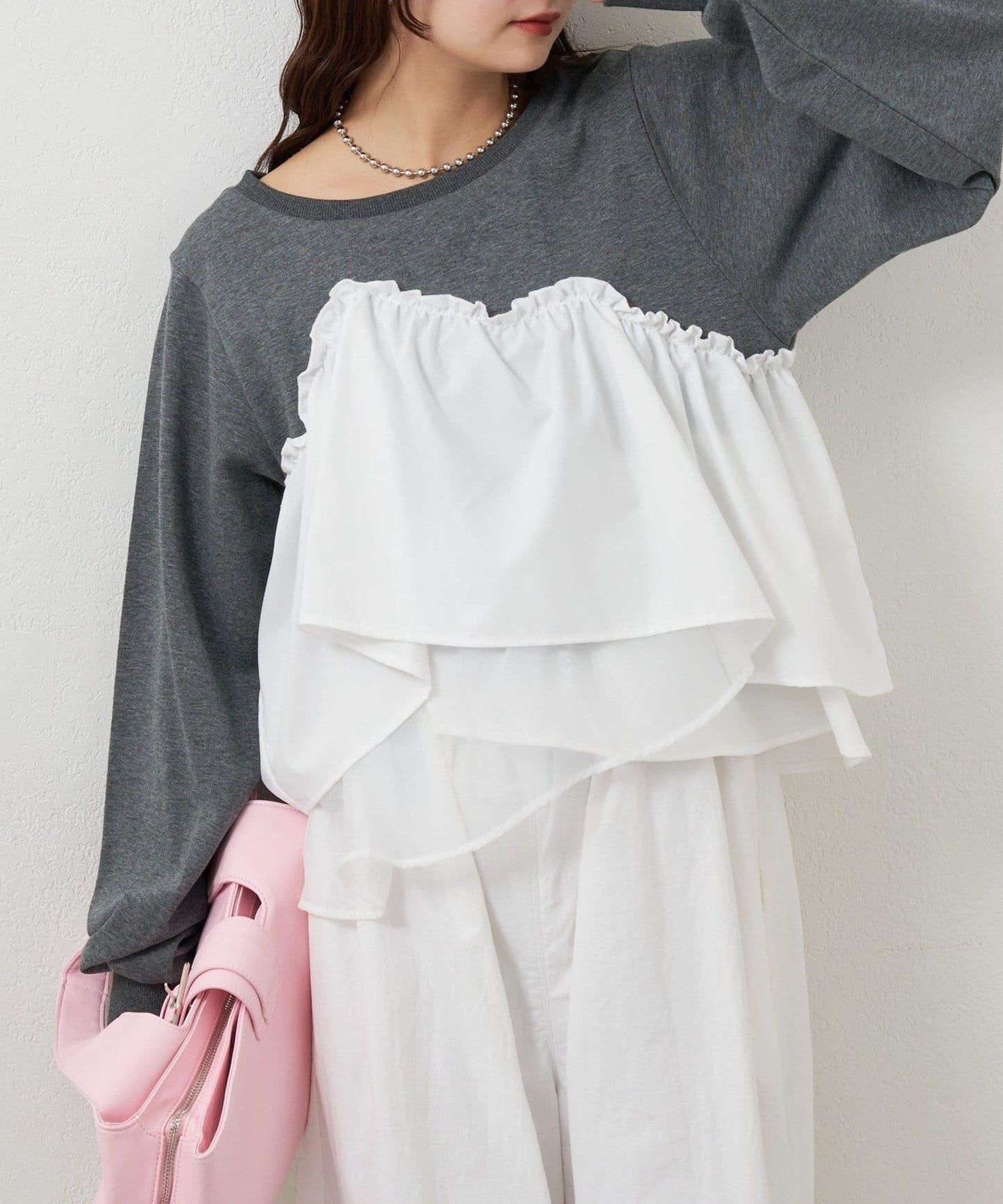 背心拼接設計衛衣