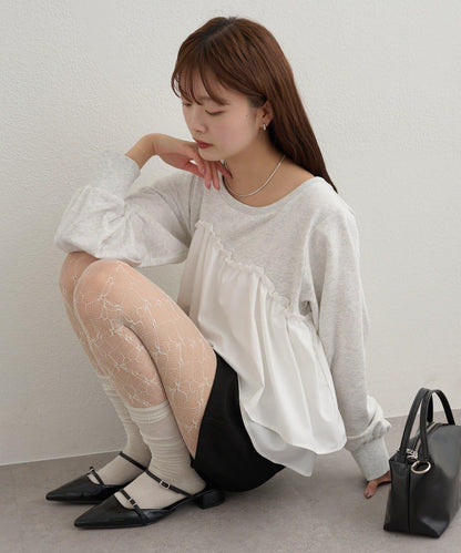 背心拼接設計衛衣