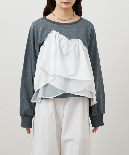 背心拼接設計衛衣