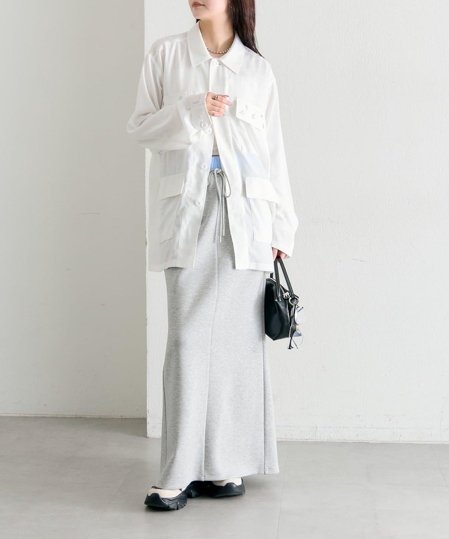 口袋珠飾工裝連體服