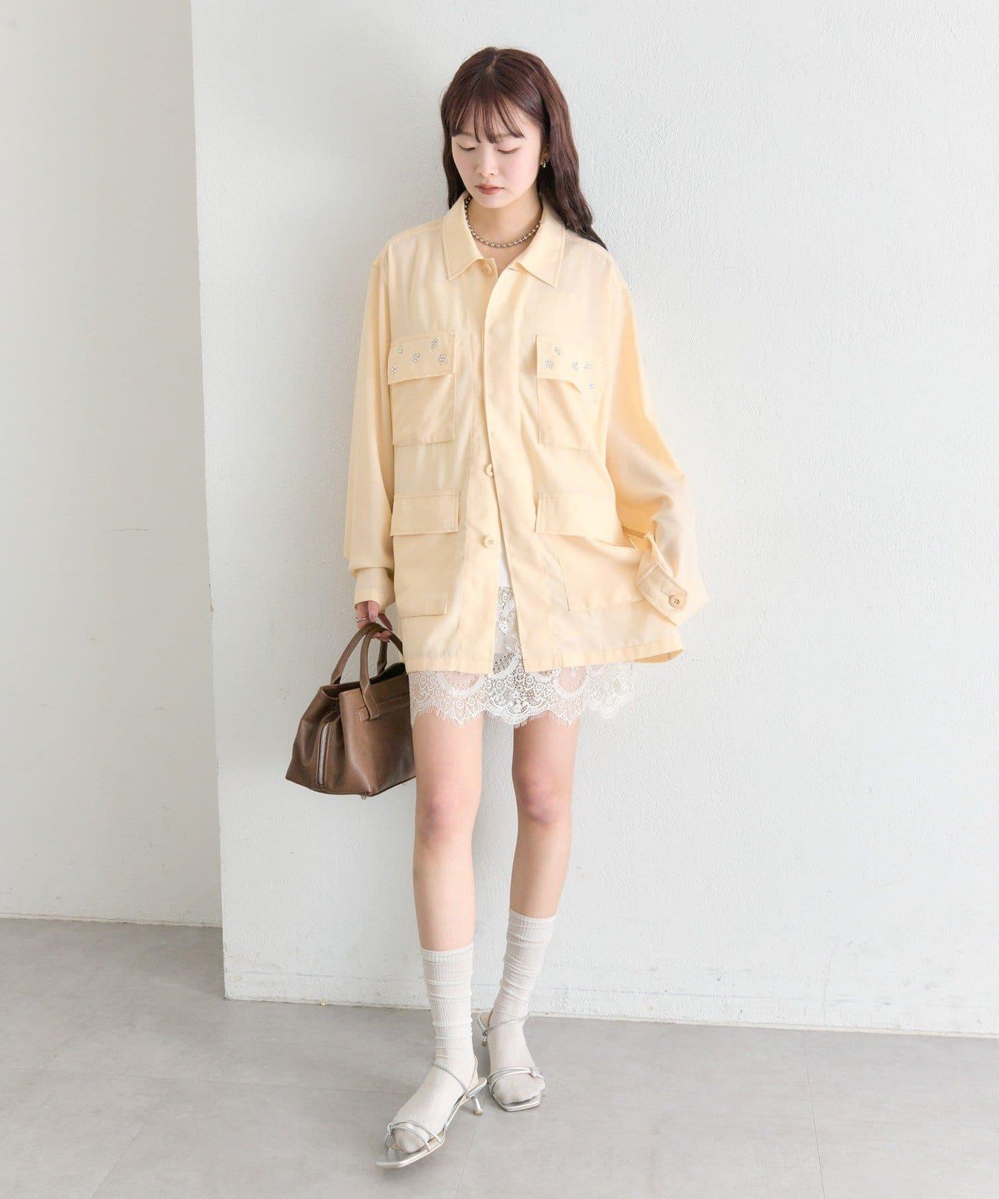 口袋珠飾工裝連體服