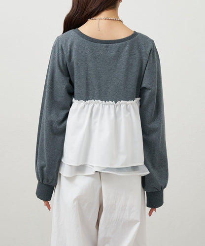 背心拼接設計衛衣