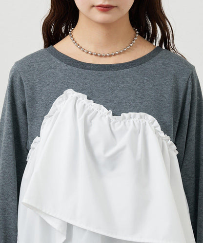 背心拼接設計衛衣