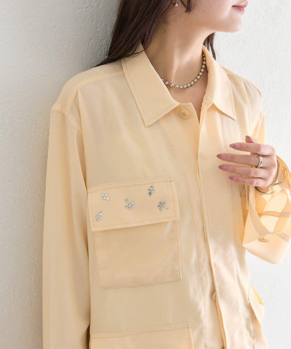 口袋珠飾工裝連體服