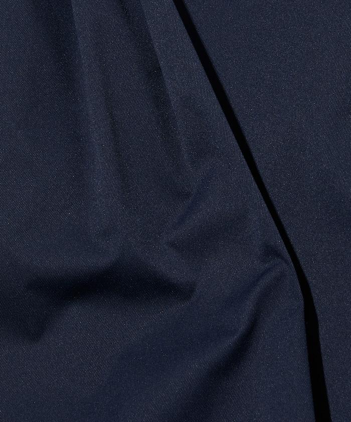 寬鬆廓形 雙褶 聚酯斜紋 長褲