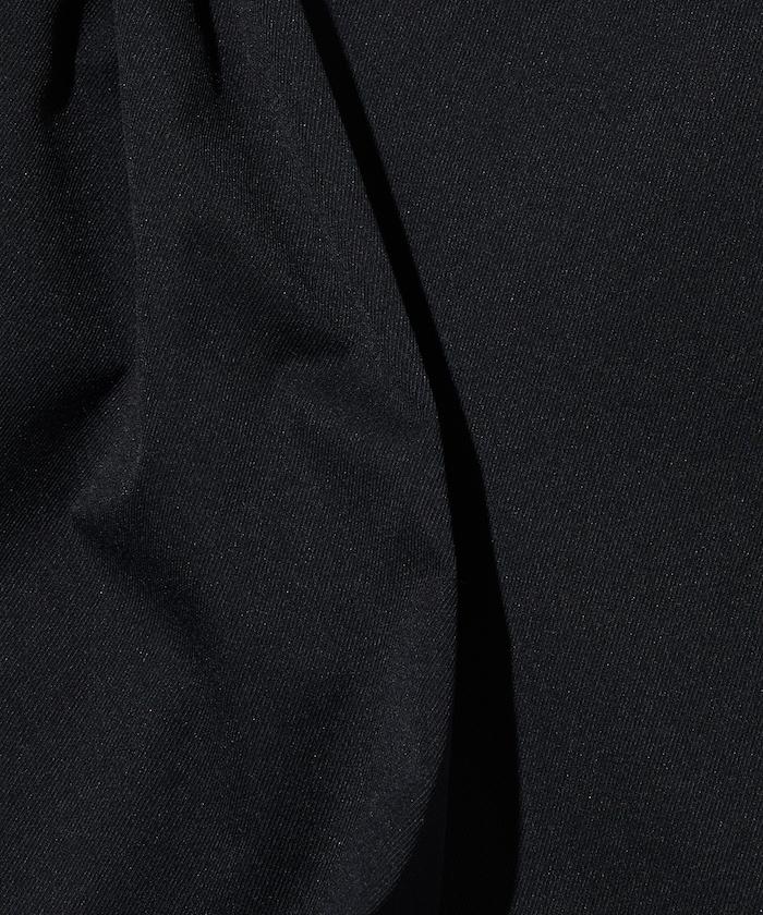 寬鬆廓形 雙褶 聚酯斜紋 長褲