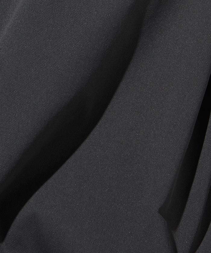 寬鬆廓形 雙褶 聚酯斜紋 長褲