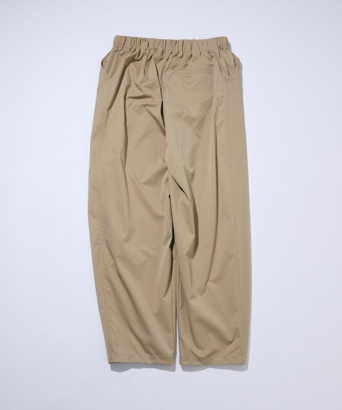 寬鬆廓形 雙褶 聚酯斜紋 長褲