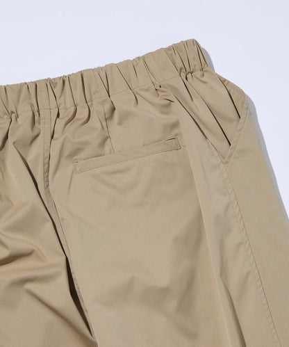 寬鬆廓形 雙褶 聚酯斜紋 長褲