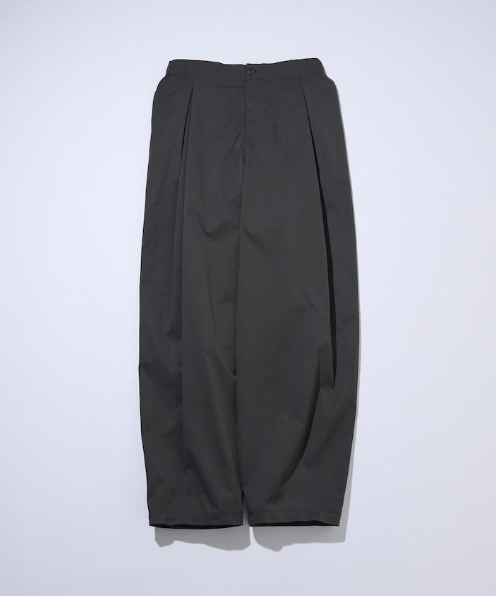 寬鬆廓形 雙褶 聚酯斜紋 長褲