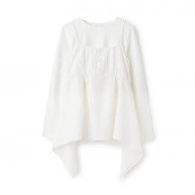 不規則下襬長款上衣套裝