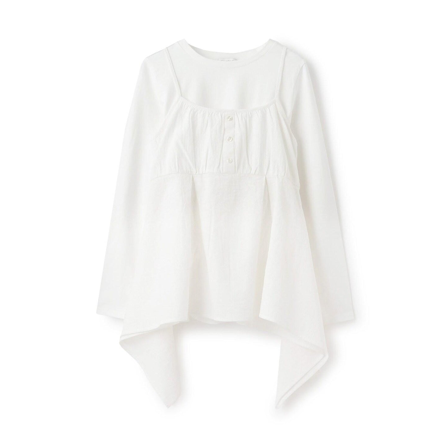 不規則下襬長款上衣套裝