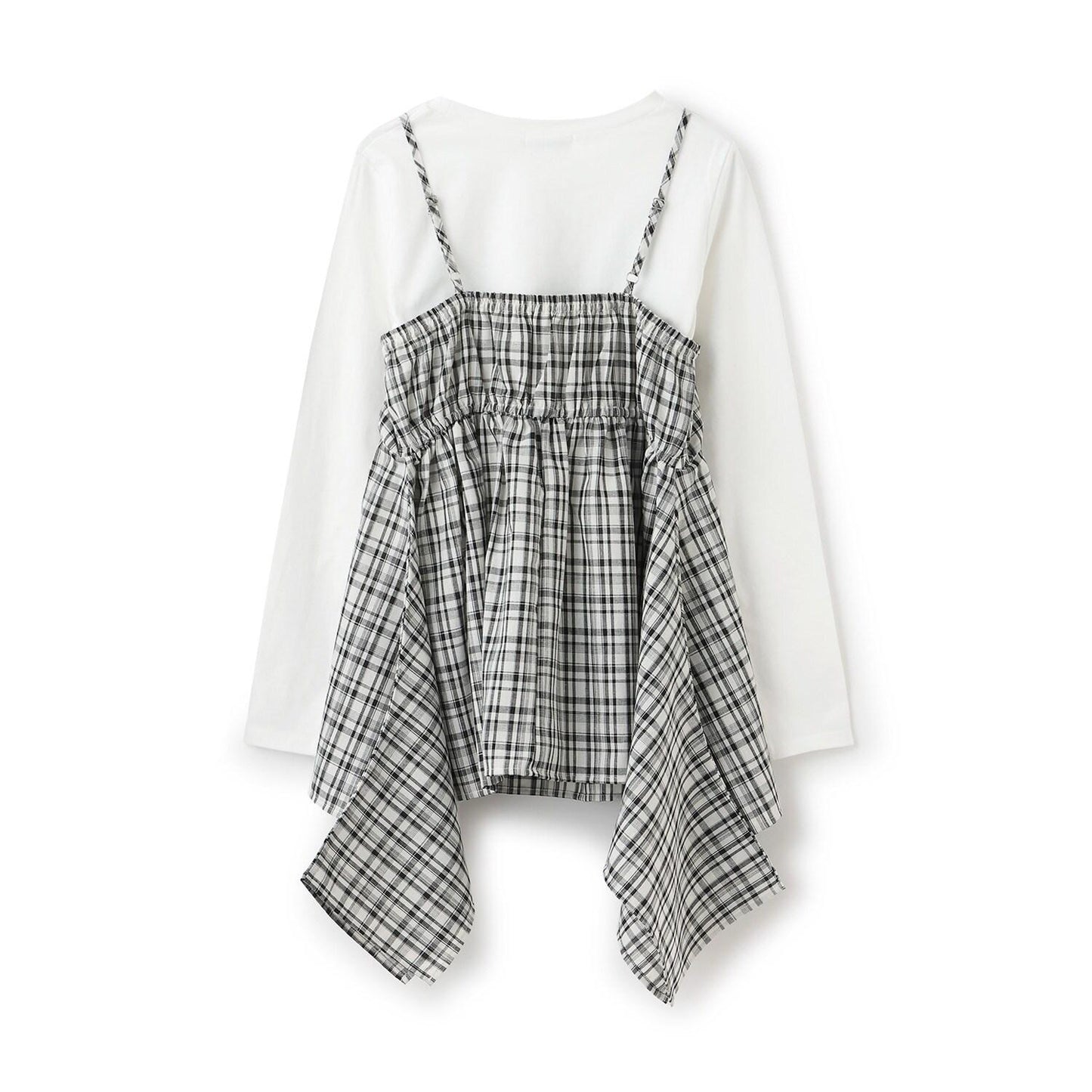 不規則下襬長款上衣套裝