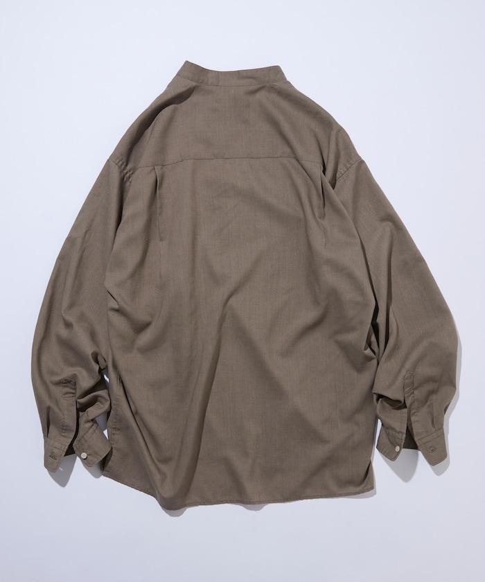 Relax Fit 亞麻混紡 立領 套頭襯衫