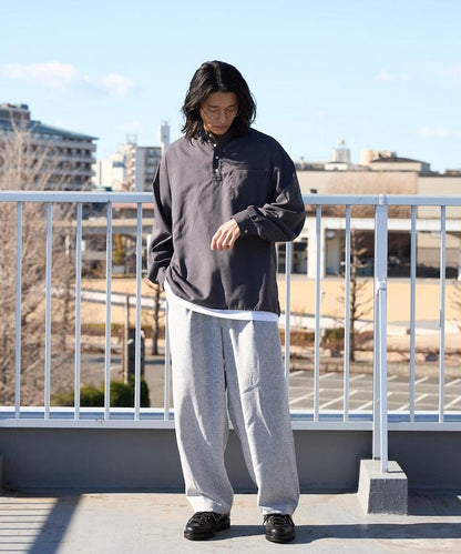 Relax Fit 亞麻混紡 立領 套頭襯衫