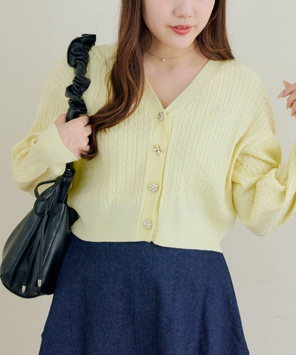 多款紐扣 麻花紋 針織開衫